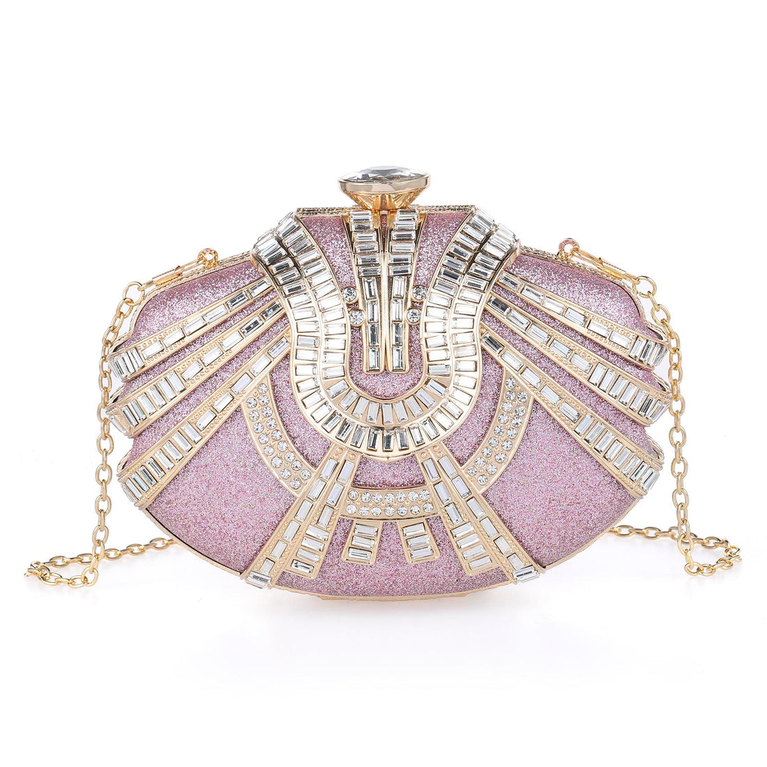 VAELON Luxurious Rhinestone Evening Handbag – Elegant Top-Handle Clutch for Galas & Weddings