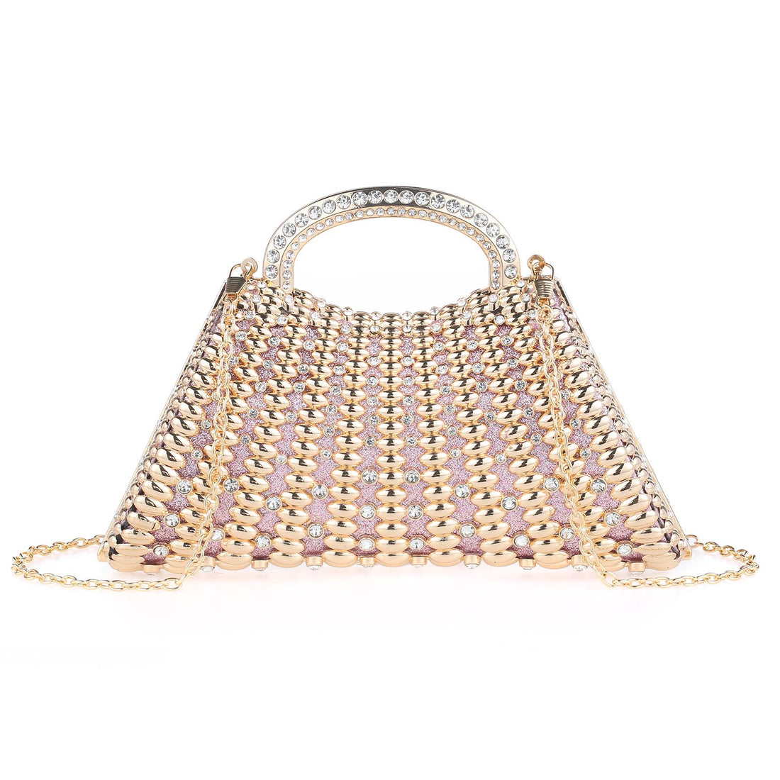 VAELON Luxury Rhinestone Handbag – Sparkly Beaded Top-Handle Clutch for Weddings & Galas