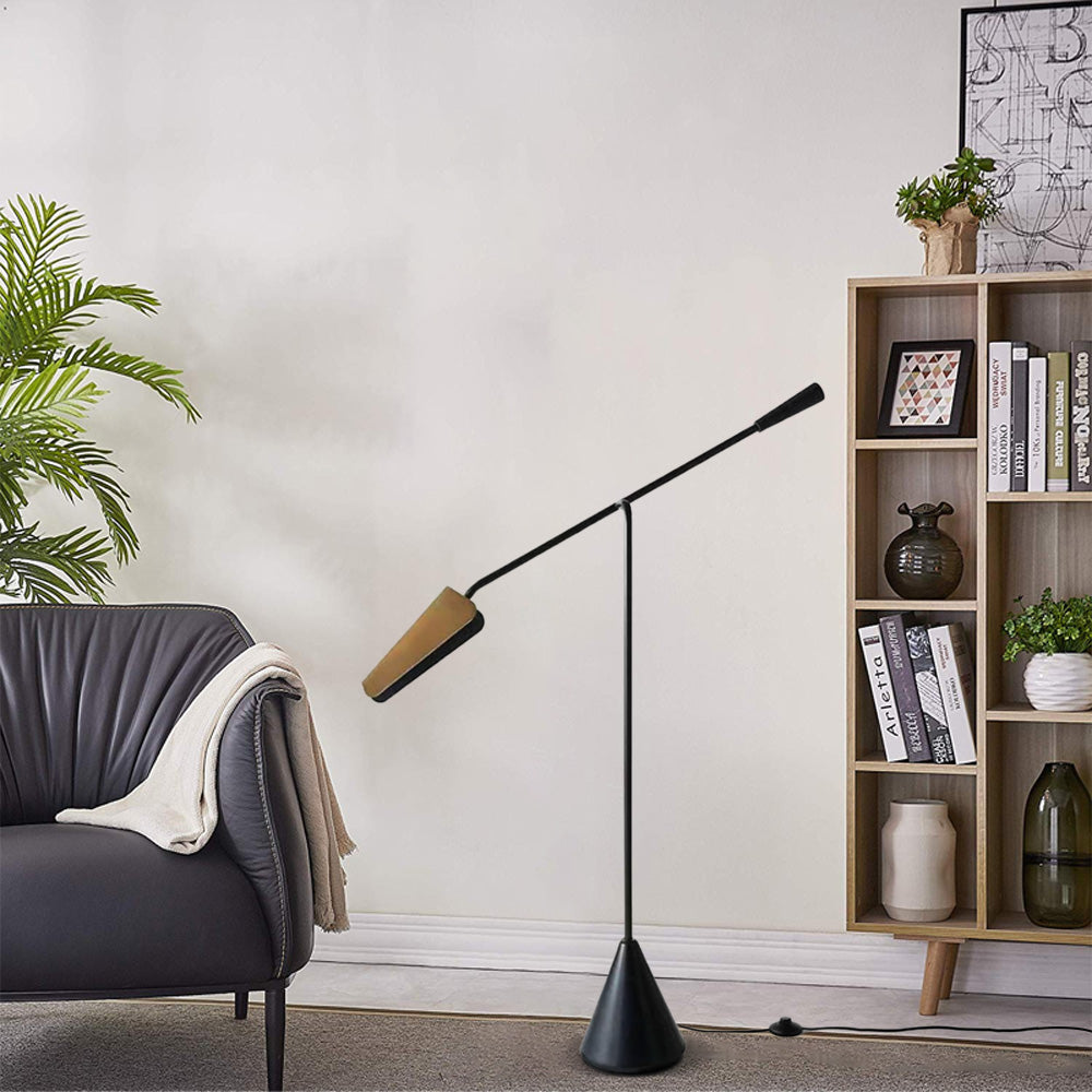 Arcato Minimalist Triangle Floor Lamp – LED Head & Metal/Marble