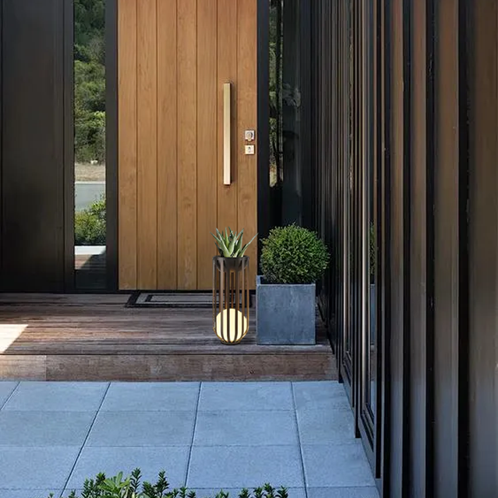 Modern Black Outdoor Path Lamp