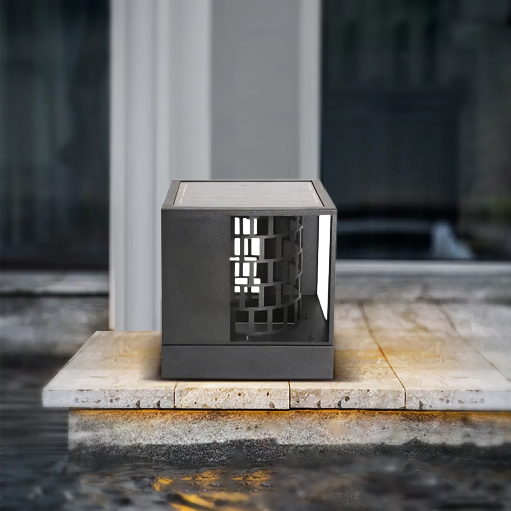 Art Deco Pillar Light - Dark Gray