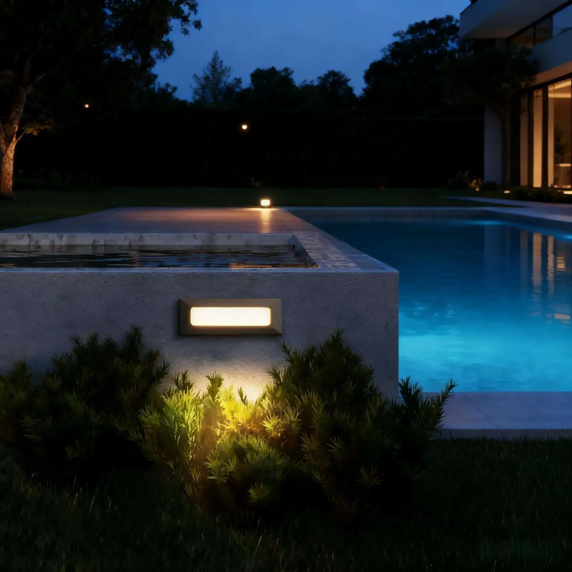 Minimalist Black LED Deck Step Light