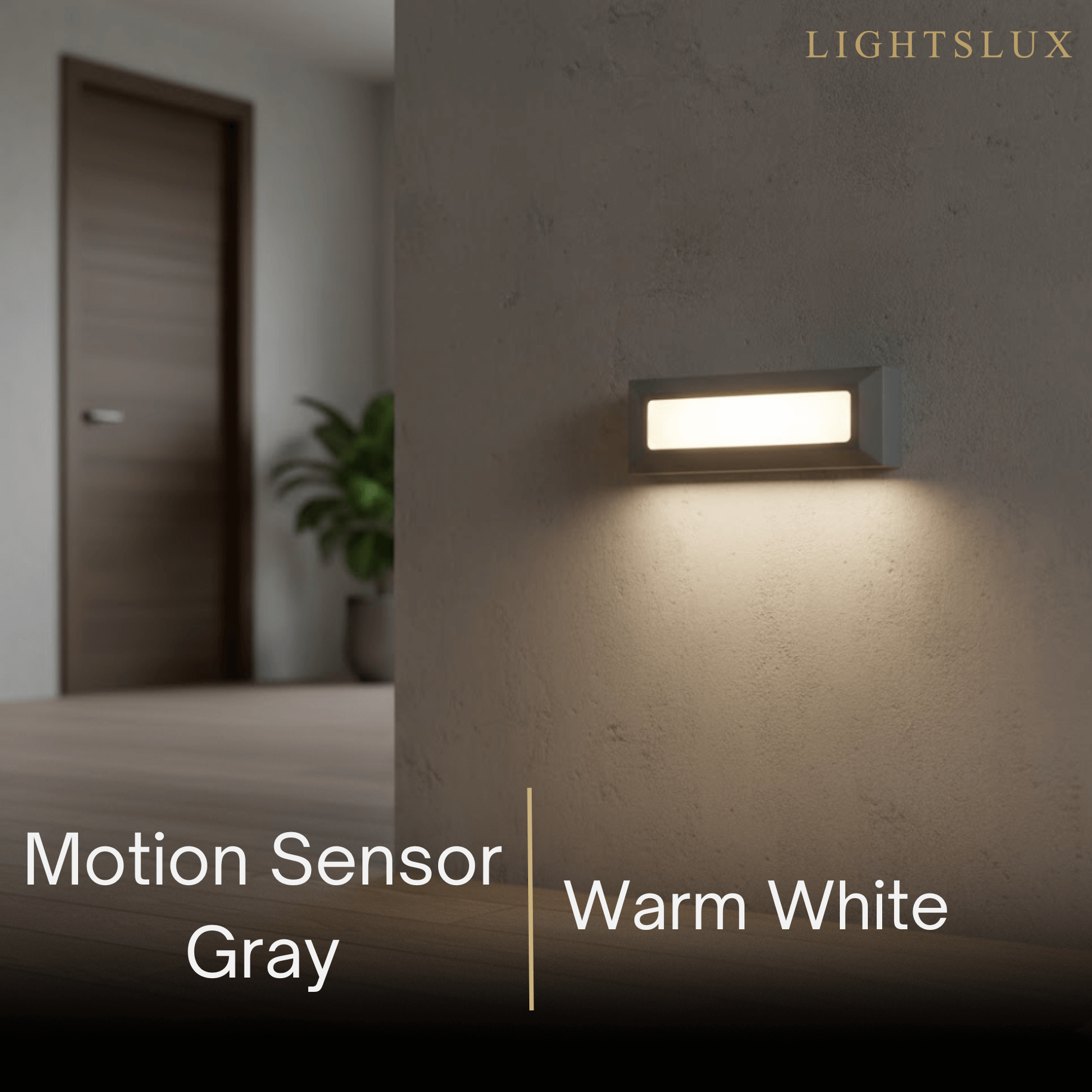 Arcato Minimalist Black LED Deck Step Light – Wall Light with Sensor for Stairs/Garden