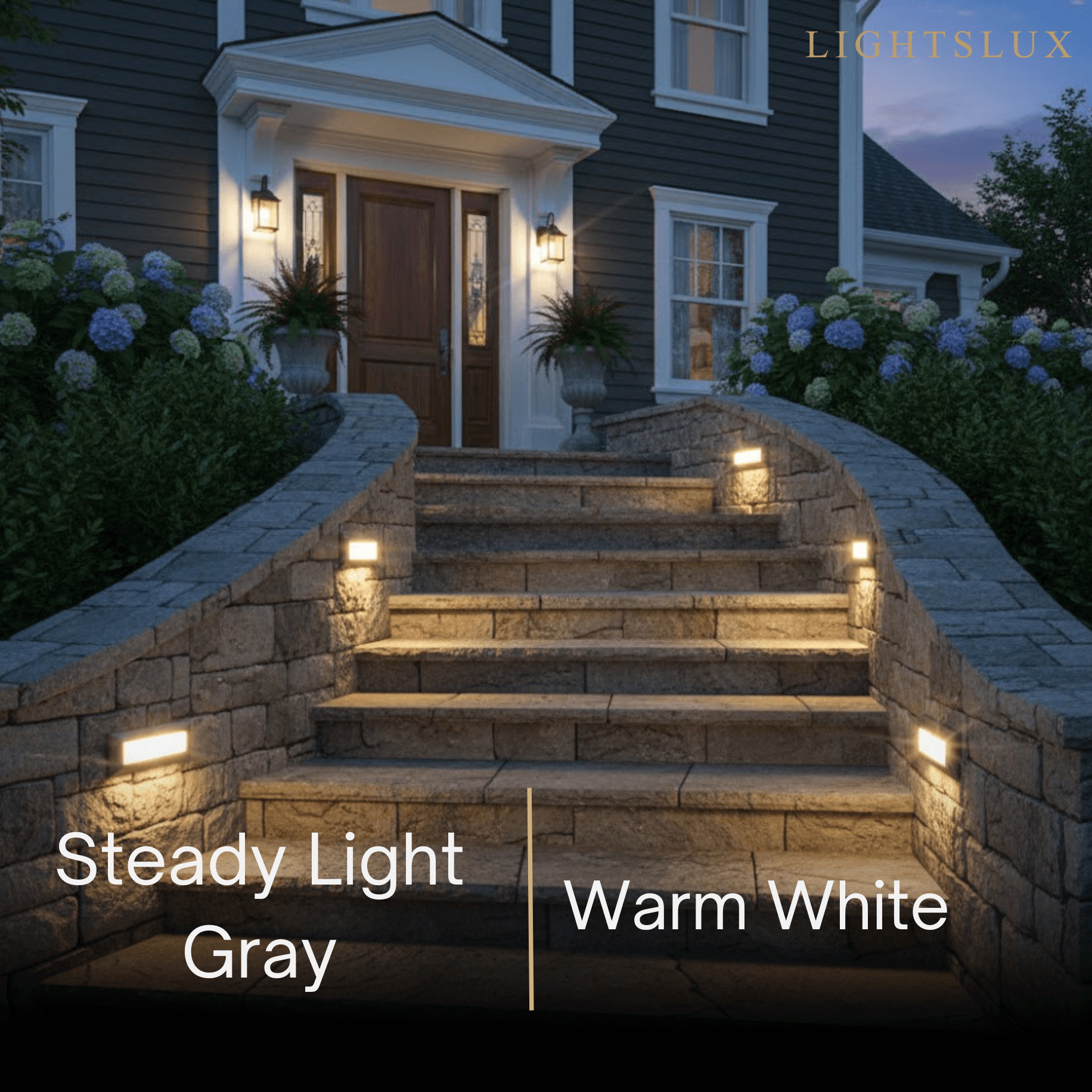 Arcato Minimalist Black LED Deck Step Light – Wall Light with Sensor for Stairs/Garden