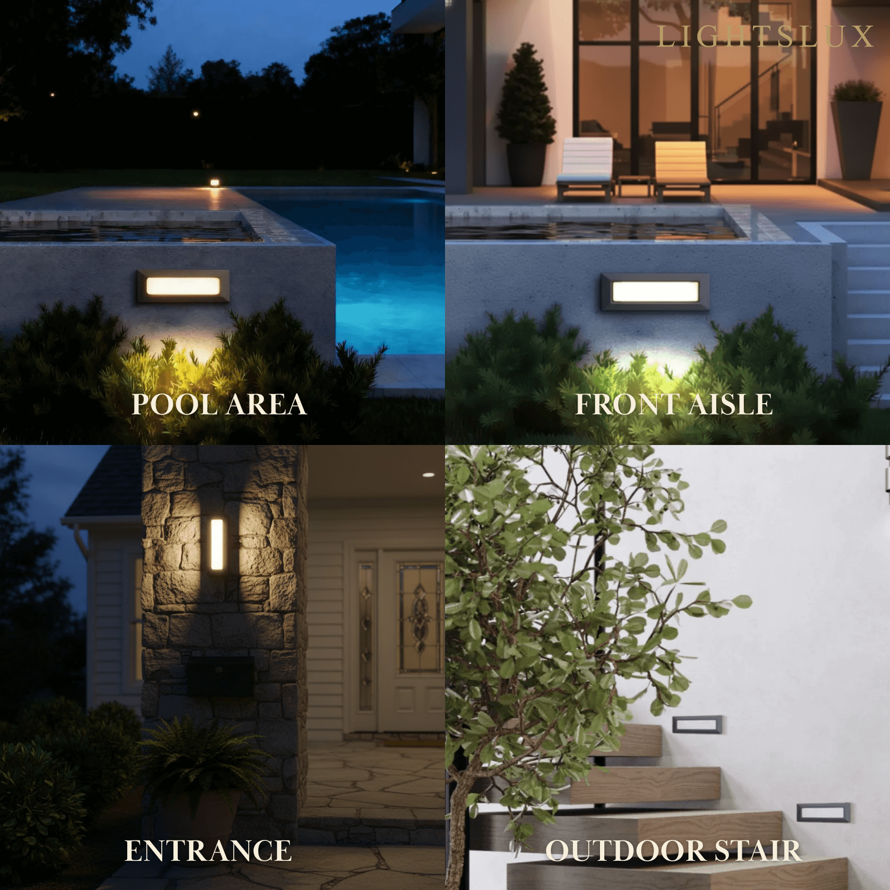 Arcato Minimalist Black LED Deck Step Light – Wall Light with Sensor for Stairs/Garden