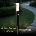 Arcato Modern Black LED Path Light – Outdoor Metal Sensor Lamp for Garden/Terrace