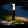 Arcato Modern Black LED Path Light – Outdoor Metal Sensor Lamp for Garden/Terrace