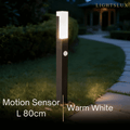 Arcato Modern Black LED Path Light – Outdoor Metal Sensor Lamp for Garden/Terrace