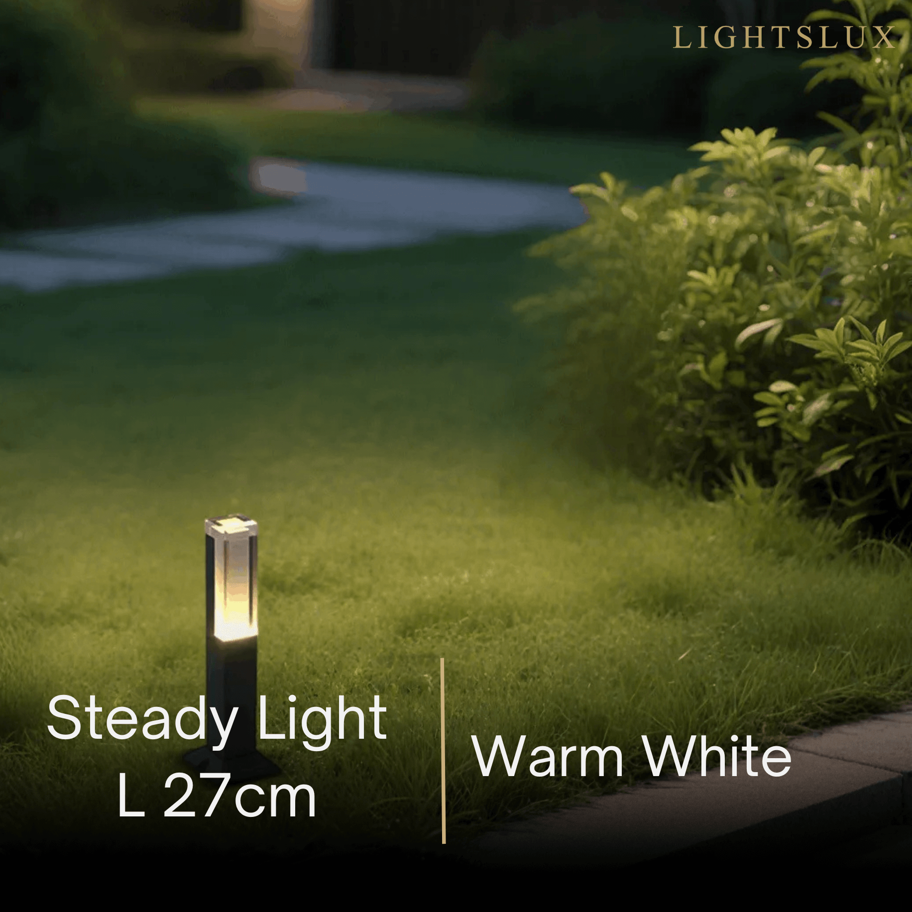 Arcato Modern Black LED Path Light – Outdoor Metal Sensor Lamp for Garden/Terrace