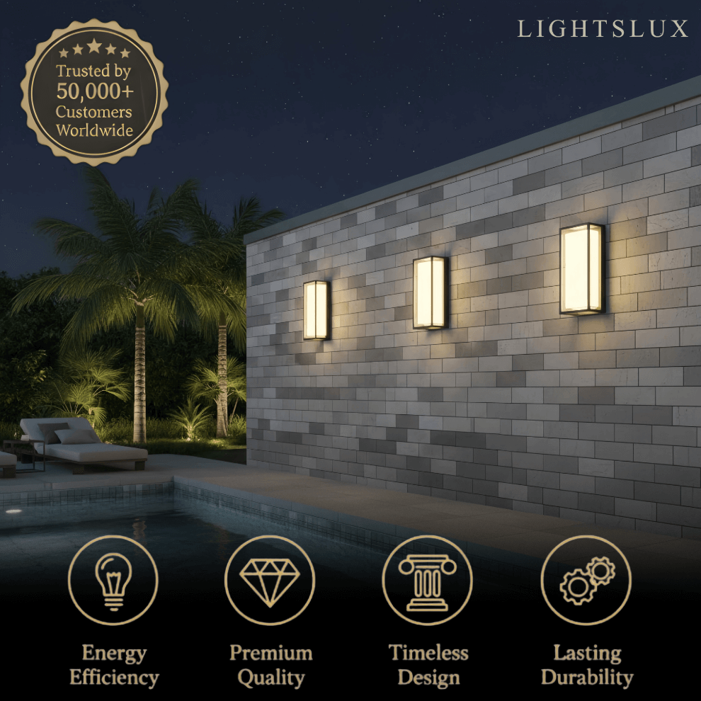 Arcato Minimalist Outdoor Wall Sconce in Black Stainless Steel with Adjustable LED Lighting