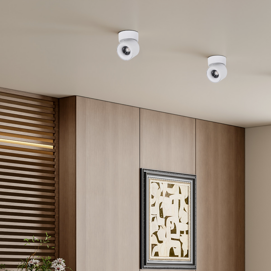 Modern Cylindrical Ceiling Light White