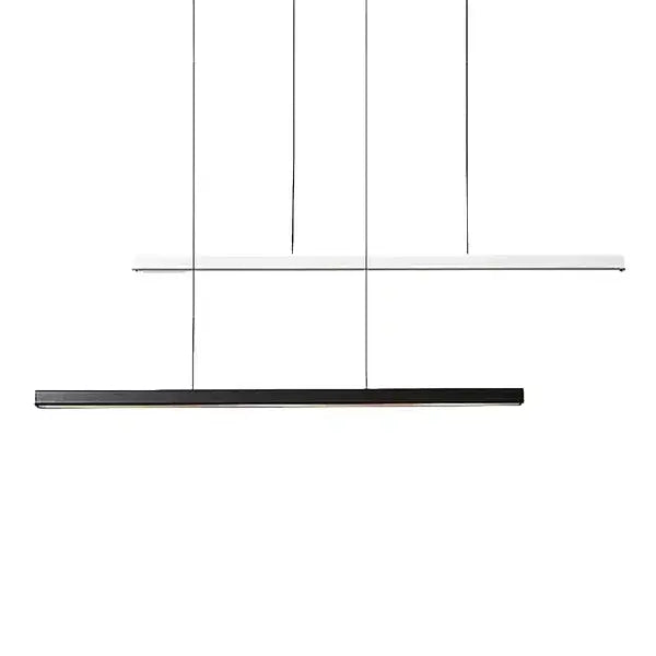 Arcato Minimalist Dimmable Linear Pendant Light – Black or White Acrylic for Dining Room