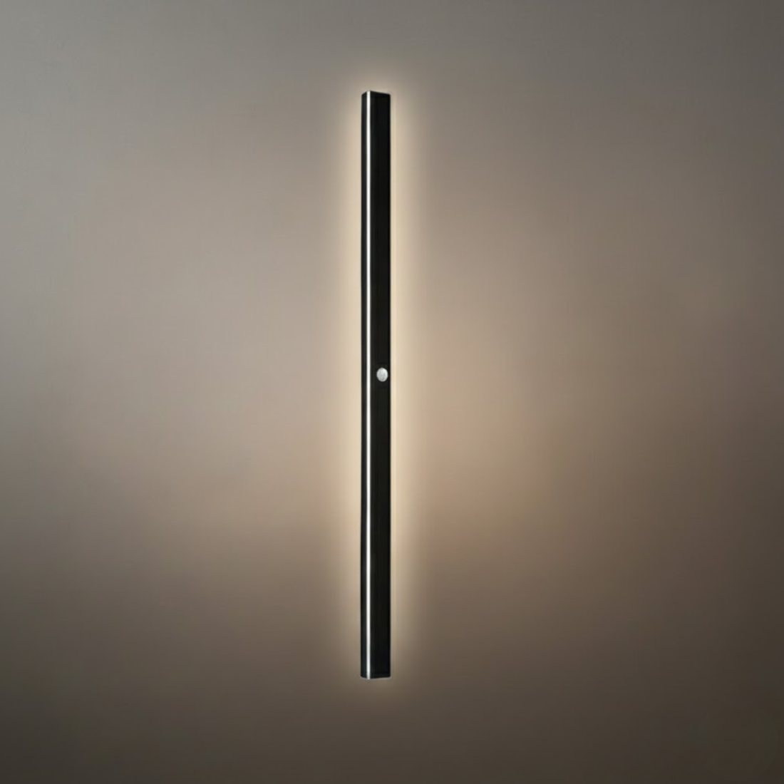 Minimalist Linear Black Outdoor Wall Lamp Sensor