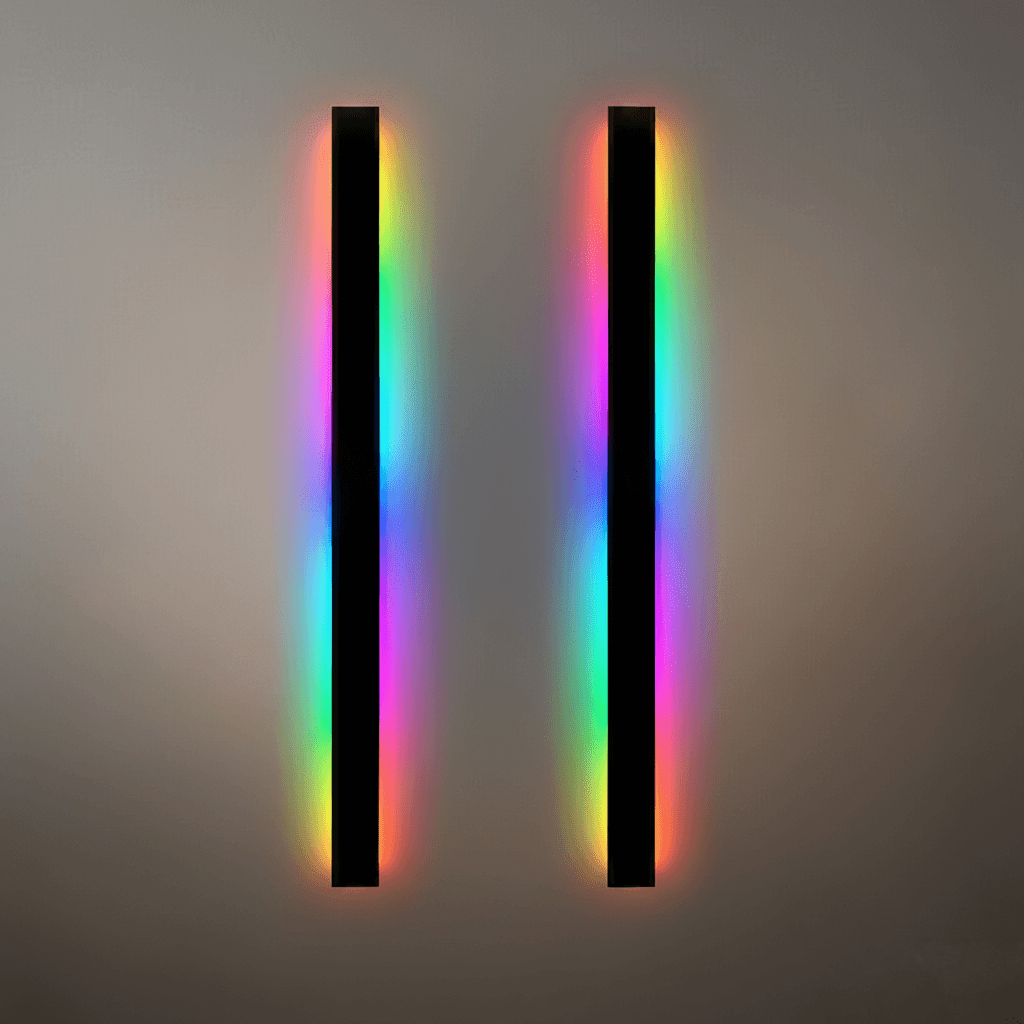 Minimalist Linear Black Outdoor Wall Lamp Sensor