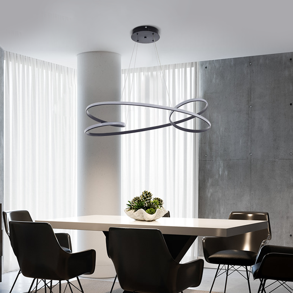Modern LED Ring Pendant Light — Metal